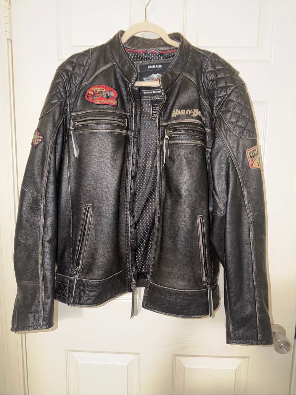 Harley-Davidson Men's Black Leather Riding Jacket